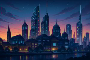 Banner Skyline Braunschweig Unternehmensberatung futuristisch und ohne Textinhalt