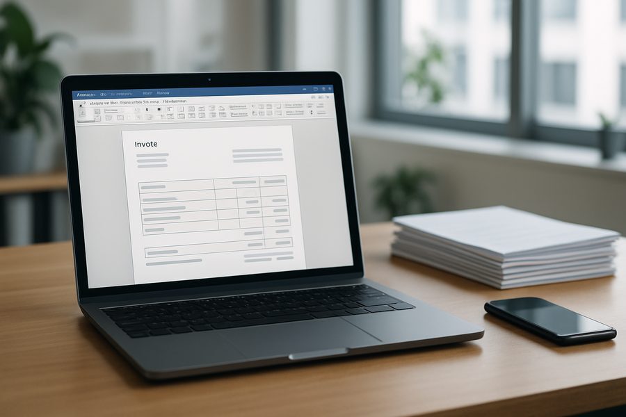 Detailansicht eines Computerbildschirms mit geöffneter Validierungssoftware, die eine ZUGFeRD-Rechnung prüft, im Vordergrund sichtbare Diagramme und Tabellen mit Prüfergebnissen, professionelle Büroumgebung